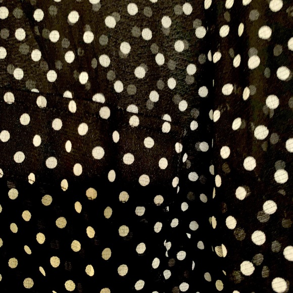 INC Women’s Button down black and white polka dot blouse. Jewel buttons. 2x - Picture 2 of 7